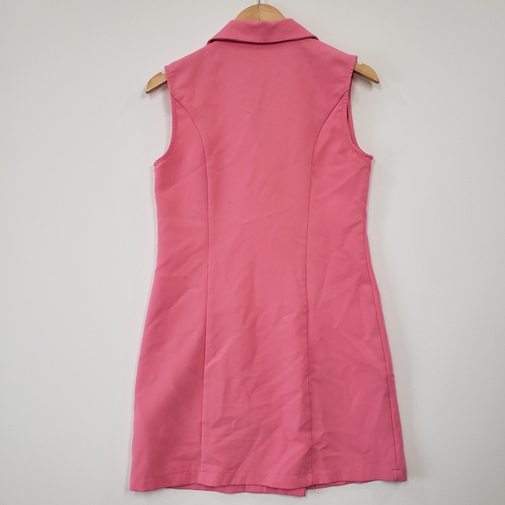 Fashion Nova‎ Blazer Dress Womens Medium Pink Sleeveless Double Breasted Mini - Picture 2 of 6